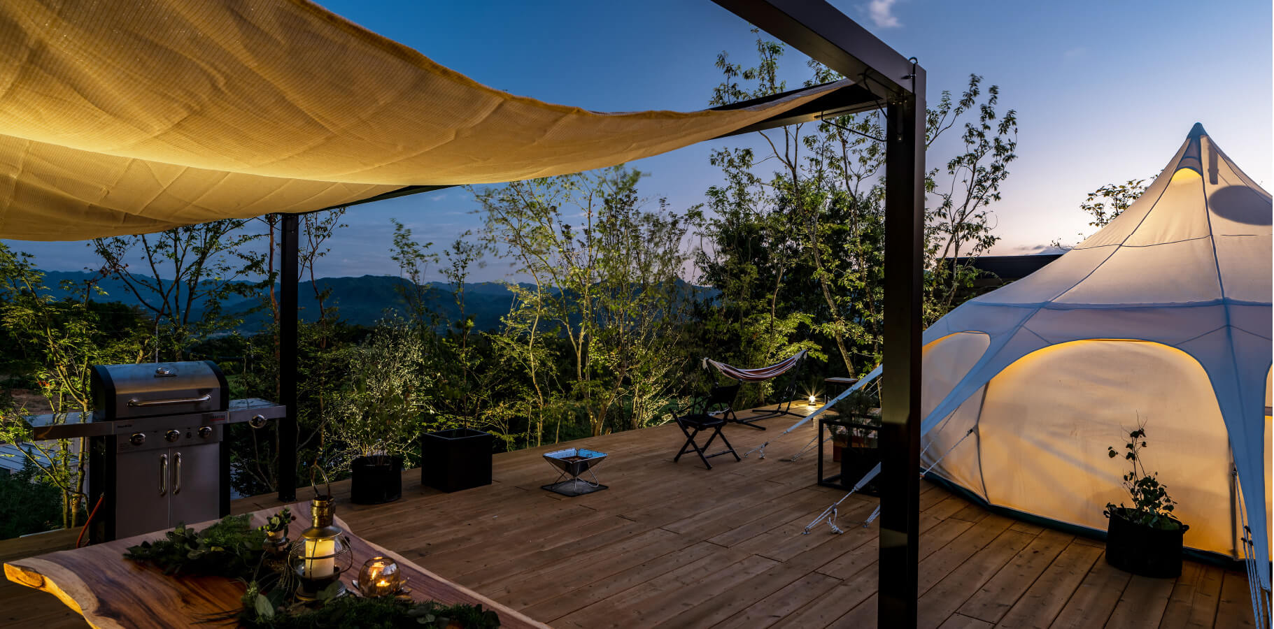 ロータスベルテント,こもれび客室,こもれびテント,グランピングテント,テントステイ