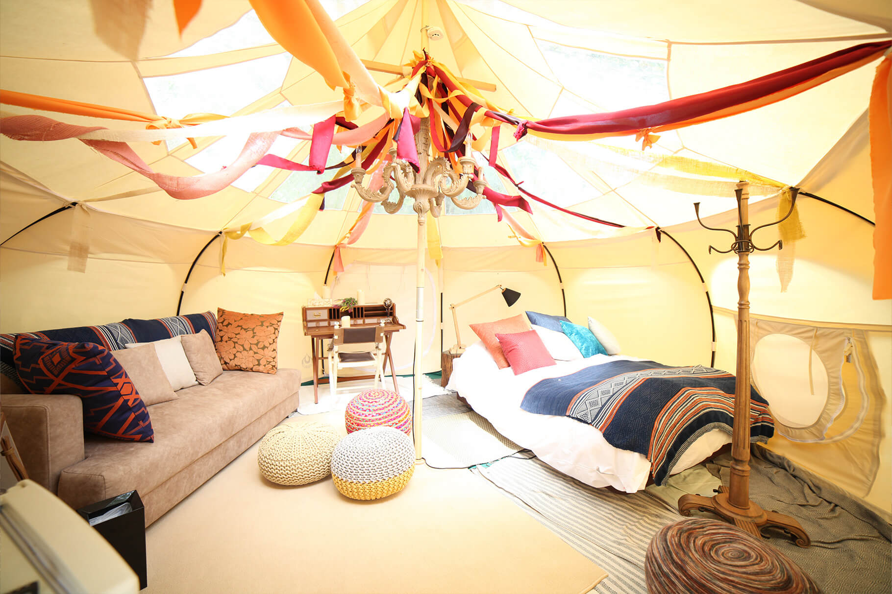 光の箱,露天風呂,客室,ロータスベルテント,ドームテント,ペット,犬,テントステイ,快適,グランピング,自然